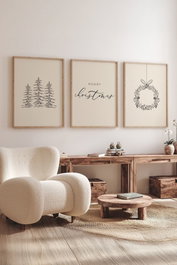 Wallity Nwyearmdl8 Conjunto de 3 Pinturas Decorativas Enmarcadas Multicolor